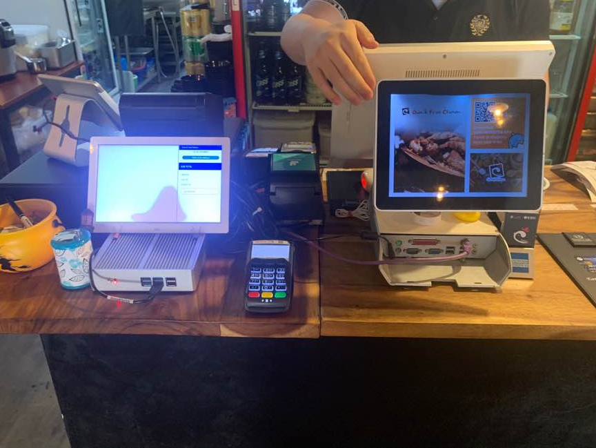 NPOS, Point of sale system at Okkudak, Katong, Singapore, An authentic Korean Fried Chicken with beer (ChiMaek) Place