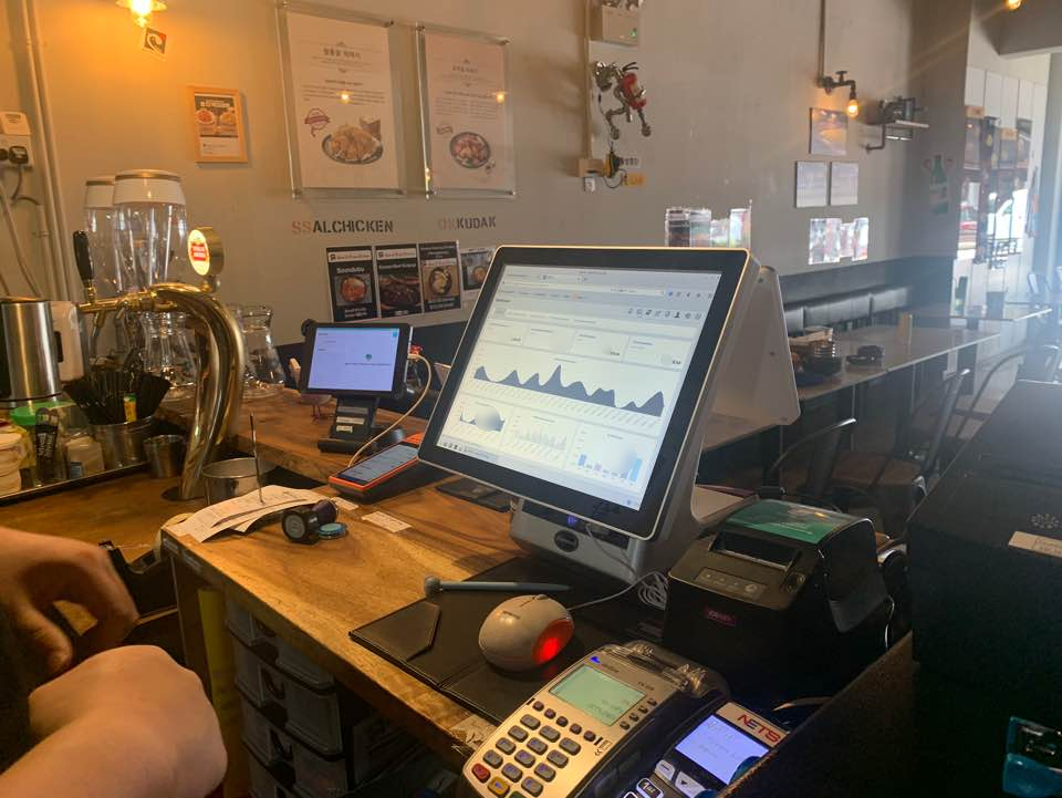 NPOS, Point of sale system at Okkudak, Katong, Singapore, An authentic Korean Fried Chicken with beer (ChiMaek) Place