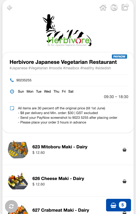 Order Herbivore Vegetarian Japanese restaurant online. This is the menu. 
